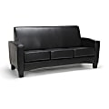 Essentials By OFM Traditional Armed Sofa, Black 1 thumbnail image