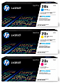 HP 212X Cyan; Magenta; Yellow High Yield Toner Cartridges Combo, Pack Of 3, W2121X,W2122X,W2123X 1 thumbnail image