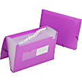 SKILCRAFT® 12-Tab Polypropylene Expanding File Folder, Letter Size, Purple