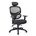 Boss Office Products Mesh Multifunction Mid-Back Task Chair With Headrest, Black