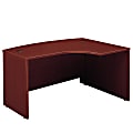 Bush Business Furniture Components L Bow Desk Right Handed, 60"W x 43"D, Mahogany, Premium Installation
