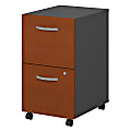 Bush Business Furniture Components 2 Drawer Mobile File Cabinet, Auburn Maple/Graphite Gray, Standard Delivery