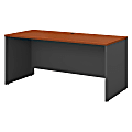 Bush Business Furniture Components Credenza Desk 60"W x 24"D, Auburn Maple/Graphite Gray, Standard Delivery
