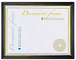 Wall-Mountable Certificate Frame, 8-1/2" x 11", Black/Gold