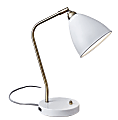 Adesso® Chelsea Desk Lamp, 21"H, White Shade/White Base 1 thumbnail image