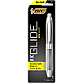 BIC® Glide® Ultra Comfort Retractable Ballpoint Pen, Medium Point, 0.7 mm, Frosted Gray Barrel, Black Ink