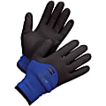 Honeywell Northflex Coated Cold Grip Gloves - X-Large Size - Nylon Shell, Polyvinyl Chloride (PVC) Palm, Polyamide, Synthetic Liner - Blue, Black - Heavyweight, Insulated, Flexible, Shock Absorbing, Vibration Resistant, Liquid Proof, Firm Wet Grip