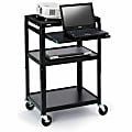 Bretford Basics Adjustable Projector Cart A2642NS-P5 - Cart - for projector / notebook - steel - black powder - screen size: up to 20"