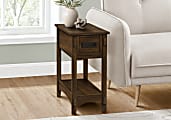 Monarch Specialties Mawe Rectangular Accent Table, 24-1/4”H x 11-3/4”W x 21-3/4”D, Brown 1 thumbnail image