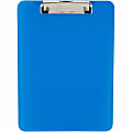 Charles Leonard Rubber Grip Plastic Clipboards - 8 1/2" x 11" Sheet Size - Plastic - Neon Blue - 1 Each 1 thumbnail image
