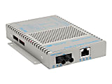Omnitron OmniConverter FPoE+/S - Fiber media converter - 100Mb LAN - 10Base-T, 100Base-FX, 100Base-TX - RJ-45 / ST multi-mode - up to 3.1 miles - 1310 nm
