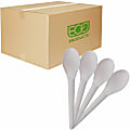 Eco-Products 6" Plantware High-heat Spoons - 1 Piece(s) - Spoon - 1 x Spoon - Disposable - Pearl White - 50/Pack - 20 / Carton 1 thumbnail image