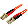 StarTech.com 5m Fiber Optic Cable - Multimode Duplex 50/125 - LSZH - LC/LC - OM2 - LC to LC Fiber Patch Cable - LC Male - LC Male - 16.4ft - Orange