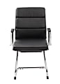 Boss Office Products CaressoftPlus™ Guest Chair, Black/Chrome 1 thumbnail image