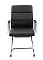 Boss Office Products CaressoftPlus™ Guest Chair, Black/Chrome 1 thumbnail image