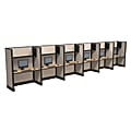 Cube Solutions Commercial-Grade Full-Height Call-Center Cubicle, Includes Integrated Power, Line of 6