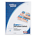 Office Depot® Brand Clear Inkjet Shipping Labels, 8 1/2" x 11", Pack Of 25 1 thumbnail image