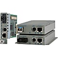 Omnitron Systems iConverter Media Converter - 1 x Network (RJ-45) - 1 x SC Ports - Management Port - 10/100Base-TX, 100Base-FX - 3.11 Mile - Internal