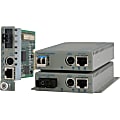 Omnitron Systems iConverter Media Converter - 1 x Network (RJ-45) - 1 x SC Ports - Management Port - 10/100Base-TX, 100Base-FX - 3.11 Mile - Internal 1 thumbnail image