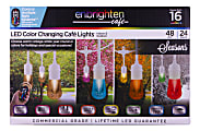 Enbrighten Seasons Vintage LED Café Lights, 48', Indoor/Outdoor, White Cord/Multicolor Lights 1 thumbnail image