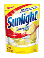 Sunlight Auto Dishwashing Powder, Lemon Boost Scent, 20 Oz Bottle, Case Of 6