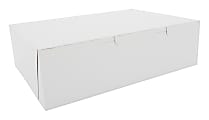 SCT Tuck-Top Bakery Boxes, 4"H x 14"W x 10"D, White, Pack Of 100 Boxes 1 thumbnail image