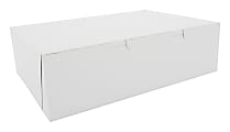 SCT Tuck-Top Bakery Boxes, 4"H x 14"W x 10"D, White, Pack Of 100 Boxes