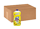 Lysol Clean/Fresh Lemon Cleaner - 40 fl oz (1.3 quart) - Lemon Scent - 9 / Carton - Yellow