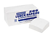 Boardwalk 1/4-Fold 1-Ply Lunch Napkins, 11" x 13", White, Pack Of 500, Case Of 12
