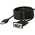 Sabrent USB 2.0 to Serial (9-Pin) DB-9 RS-232 Adapter Cable 6ft Cable (FTDI Chipset) - 6 ft - First End: 1 x USB 2.0 Type A - Male - Second End: 1 x 9-pin DB-9 RS-232 Serial - Male - Black
