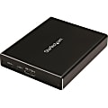 StarTech.com Dual mSATA Enclosure - RAID - mSATA SSD Enclosure - USB 3.1 (10Gbps) - USB-C & USB-A External Enclosure - Aluminum - 2 x SSD Supported - Serial ATA/600 Controller0, 1, Concatenation, JBOD - 2 x Total Bays 1 thumbnail image