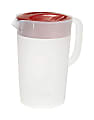 Rubbermaid Plastic Pitcher with Red Lid, 1 Gallon, White, 6/Case 1 thumbnail image