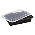 Pactiv VERSAtainer® Containers, 38 Oz, Black/Clear, Pack Of 150 Containers