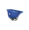 Rubbermaid® Recycling Tilt Truck, 38 5/8"H x 28"W x 65"D, 100.9 Gallons, Blue