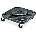 Rubbermaid Commercial Brute Square Container Dolly, 300 lb Capacity, Plastic, 17.25"W x 6.25"H, Black 1 thumbnail image
