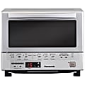 Panasonic FlashXpress Toaster Oven with Double Infrared Heating - 0.24 ft³ Capacity - 1300 W - Toast, Bagel, Reheat, Waffle - Silver