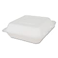 SCT® ChampWare™ Molded-Fiber Clamshell 1-Compartment Containers, 9"H x 9"W x 3"D, White, Pack Of 200 Containers