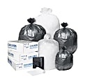 Integrated Bagging Systems Inteplast 0.24-mil High-Density Can Liners, 24" x 24", 6 Microns, 10 Gallons, Black, 50 Liners Per Roll, Case Of 20 Rolls 1 thumbnail image