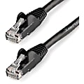 StarTech.com 14ft Black Cat6 Patch Cable with Snagless RJ45 Connectors - First End: 1 x RJ-45 Male Network - Second End: 1 x RJ-45 Male Network - Patch Cable - Gold Plated Connector - Black