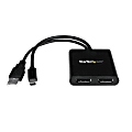 StarTech.com 2-Port Multi Monitor Adapter, Mini DisplayPort 1.2 to DisplayPort MST Hub, Dual 4K 30Hz, Windows Extended Desktop