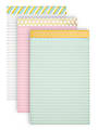 Divoga® Junior Legal Pad, 5" x 8", 100 Pages (50 Sheets), Whimsical Wonder, Assorted Colors (No Color Choice)