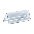 Azar Displays 2-Sided Acrylic Nameplates, 4 1/4" x 11", Clear, Pack Of 10