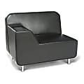 OFM Serenity Series Lounge Chair With Right Armrest, Black/Chrome 1 thumbnail image
