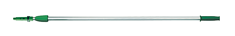 Unger Enterprises, 4' OptiLoc Telescopic Pole, Nylon Locking Collars, Extruded Aluminum Sections, ErgoTec Locking Cone, 10 poles per case. Green locking collars and cone. Siver extruded, drawn aluminum. 10 poles per case. 1 thumbnail image