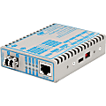 Omnitron FlexPoint 10/100 Ethernet Fiber Media Converter RJ45 LC Multimode 5km - 1 x 10/100BASE-TX; 1 x 100BASE-FX; Univ. AC Powered; Lifetime Warranty