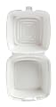 Dart Foam Carryout Hinged Container, 3"H x 6"W x 5 9/10"D, White, Pack Of 125