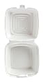 Dart Foam Carryout Hinged Container, 3"H x 6"W x 5 9/10"D, White, Pack Of 125 1 thumbnail image