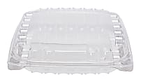Dart ClearSeal Plastic Hinged Container, 8.3"H x 8.3"W x 2"D, Clear, Pack Of 125, Carton Of 2 Packs 1 thumbnail image
