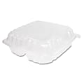 Dart ClearSeal® Hinged-Lid Plastic Containers, 3 Compartments, 9"H x 9 1/2"W x 3"D, 100 Containers Per Bag, Pack Of 2 Bags 1 thumbnail image
