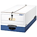 Bankers Box® Liberty® FastFold® Heavy-Duty Storage Boxes, Legal Size, 24" x 15" x 10", White/Blue, Case Of 4 - 001203 1 thumbnail image